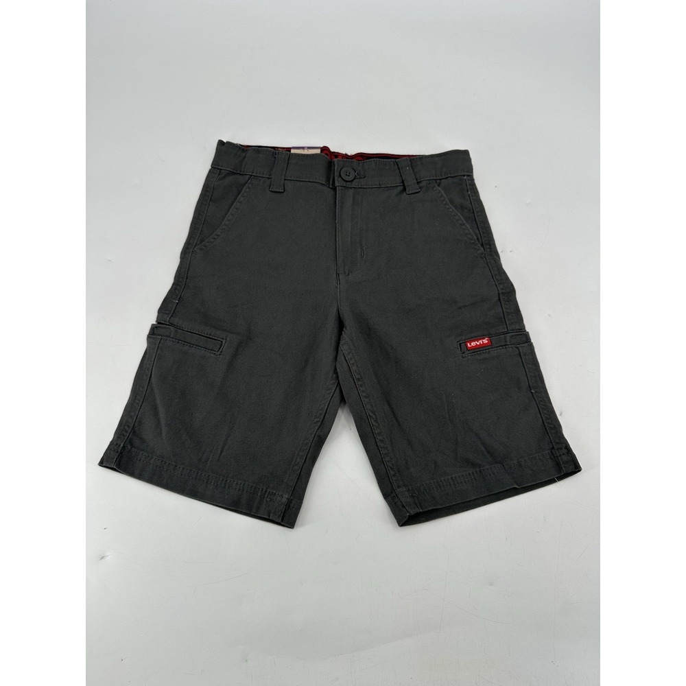 NWT Levis Youth Cargo Shorts Gray Sz 10 w/ Adj Waist